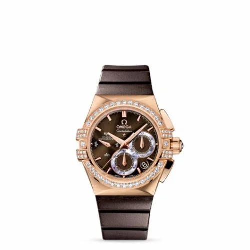Omega Constellation Co-Axial 35 Chronograph Double Eagle Red Gold / Brown / Rubber 121.57.35.50.13.001 (12157355013001)